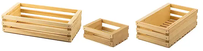 Wooden Slatted Gift Crates