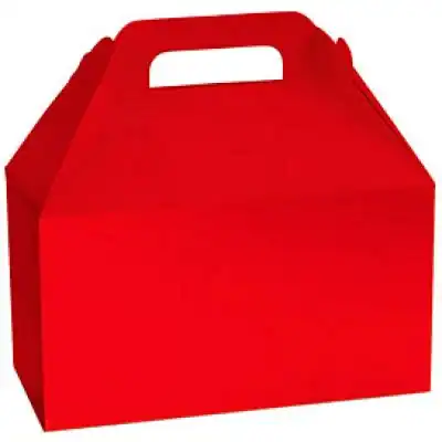 8-1/2W x 5L x 5-1/2H, Theme Gable Gift Basket Boxes, Red