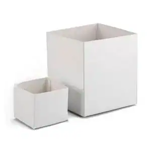 8L x 8W x 6H, White High Walled 2 Piece Boxes w/Rigid Setup Lids, White Base