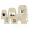 5W x 8L, Full Color Short Run Cotton Drawstring Pouches
