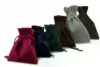 2-1/2W x 3L, Royal Suede Drawstring Pouches, Green