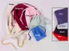 2-3/4W x 3-1/4L, Soft Faux Suede Drawstring Jewelry Pouches, Black