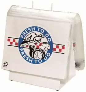 10W x 8L, 1.2 Mil "Fresh To Go" 3 Colors Zip Top Saddle Pack Deli Bags