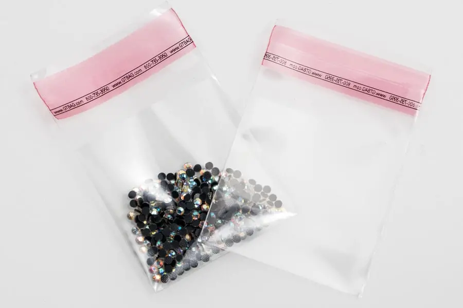 2W x 2L, 1.6 Mil Lip & Tape Bags