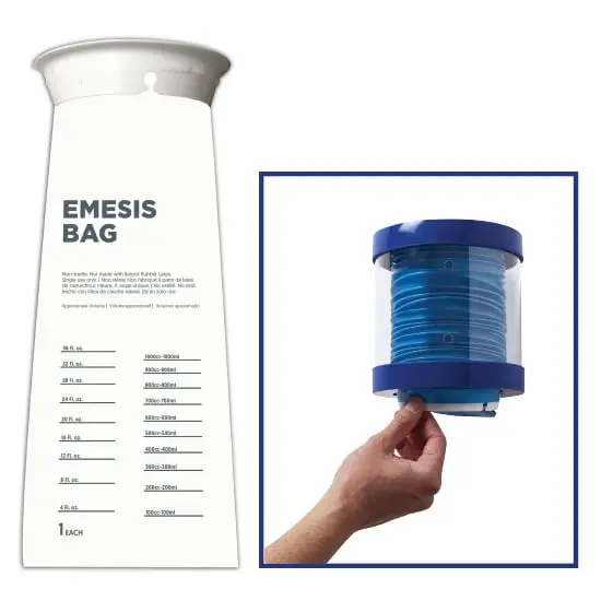 6.5W x 15.5L, 1.5 Mil Emesis Bags