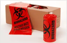 24W x 23L, 1.3 Mil Red Infectious Waste Liners