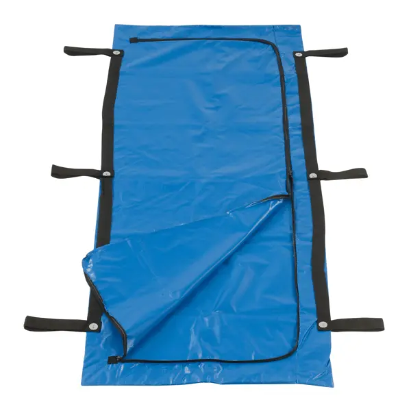 36W x 90L, Blue Adult Post-Mortem Body Bags, Curved Zipper/Handles