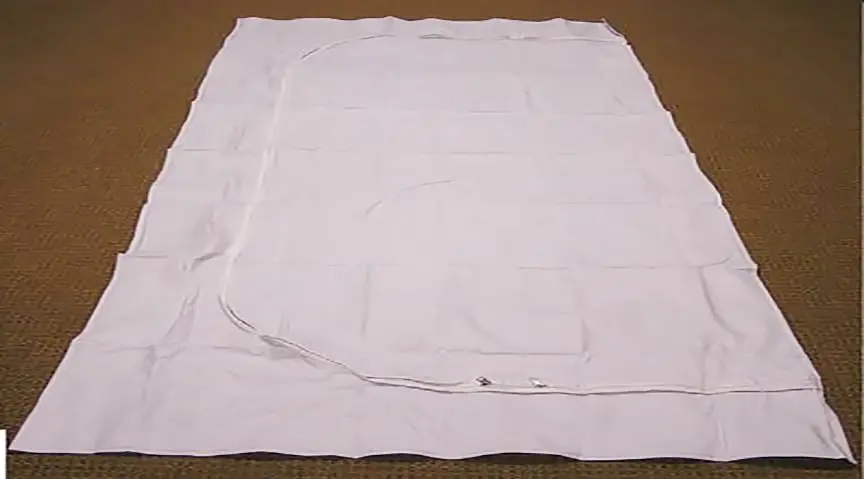 72W x 90L, White Adult Bariatric Post-Mortem Body Bags, Curved Zipper
