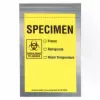 6W x 9L, 2 Mil Yellow Imprint Clear Specimen Bags with Tear Line