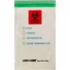 6W x 9L, 2 Mil Green Zipper Clear Specimen Bags
