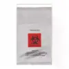 6W x 10L, 2 Mil Red Imprint Clear Specimen Bags with Adhesive Seal