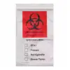 6W x 9L, 2 Mil Red Imprint Clear Specimen Bags