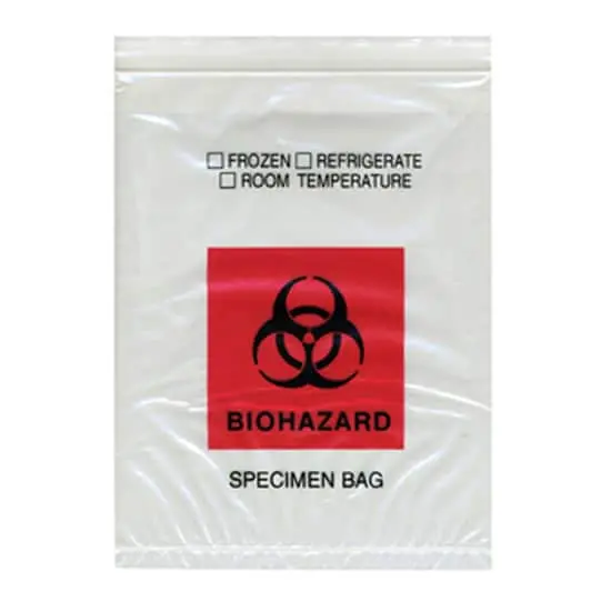 Red Imprint Specimen Bags