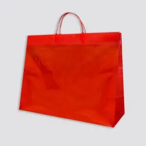 7.75W x 9.75L x 4.75D, 2.5 Mil Red Merchandise Bags with Loop Handle