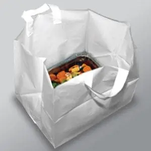 14W x 11.5D x 12L, 3 Mil Merchandise Bags with Loop Handle