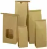 3-3/8W x 2-1/2L x 7-3/4H - 1/2 lb, PLA Lined Tin Tie Bags, Black