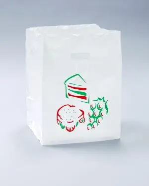 12W x 10D x 16L, 1.75 Mil Take-Out Die Cut Bags, HD Film