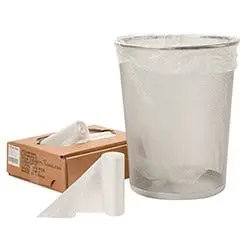23W x 10G x 40L, 3 Mil Clear Trash Can Liners