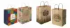8.5W x 5D x 7.25L, Full Color All Sides Natural Kraft Paper Twist Handle Bags, Brown Handle