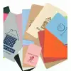 12W x 15L - Pinch Bottom, Custom Printed Flat Colored Paper Bags, Red