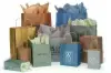 6-1/4W x 3-1/2L x 13H, Metallic Colors On Kraft Base Paper Bags withTwisted Paper Handles, Gold