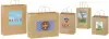 10W x 5L x 13H, Short Run 4 Color Imprint Brown Kraft Bags