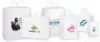 16W x 6L x 12H, Short Run Imprinted White Shoppers, White