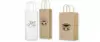 5-1/4W x 3-1/2L x 13H, Short Run Imprinted Wine Bottle Bags, Natural Kraft