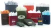 6-1/4W x 3-1/2L x 13H, Tinted Colors on Kraft Base Paper Bags withTwisted Paper Handles, Black