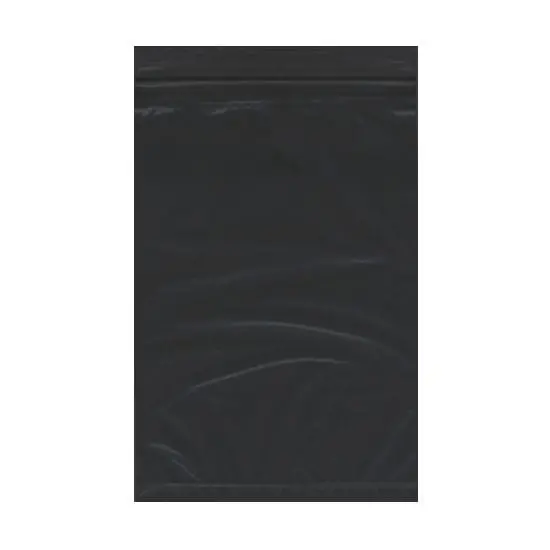 2W x 3L, 2 Mil Black Opaque Zip Bags