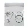 4W x 4L, 2 Mil Compartment Zip Bags