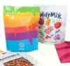7-3/4W x 10L Pouch - 3 x 5-1/2 Bottom, 3.46 Mil Custom Full Color Printed Oval Bottom Stand Up Pouches, White