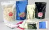 5W x 8L (4-6 dry oz.), Oval Bottom Stand Up Foil Pouches, Gold/Gold