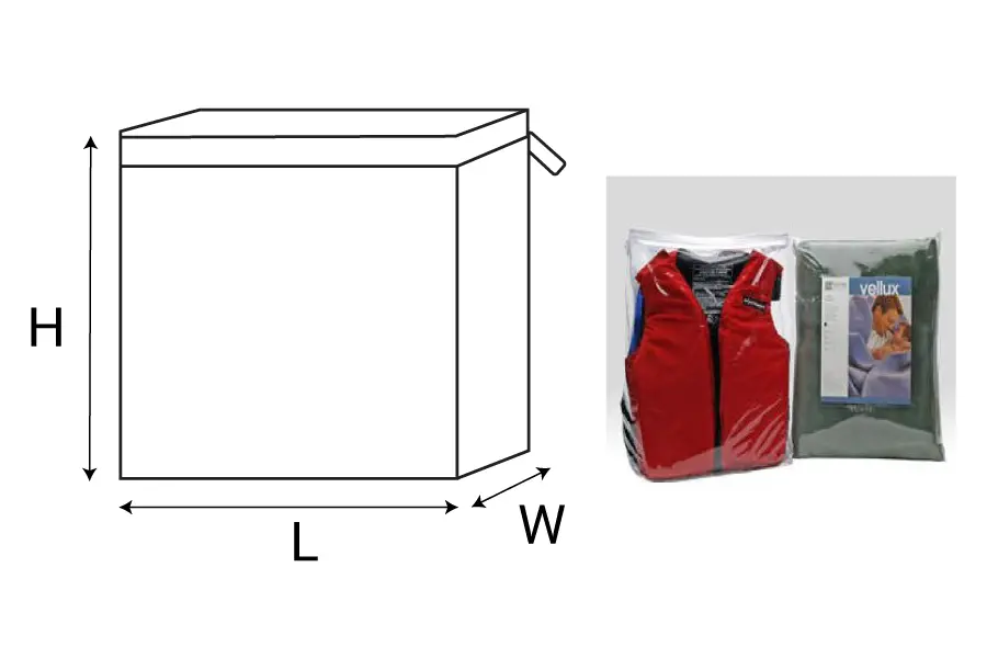 12.5L x 15.5H x 2.5W, Accessory Zipper Vinyl Bags, 4 Gauge, Clear Phthalate Free Vinyl, White Zipper
