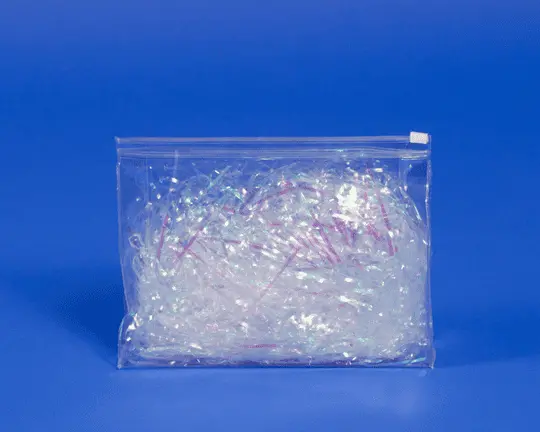 6L x 9H x 1.75W, Zipper Vinyl Bags, 8 Gauge, White Zipper