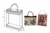 8L x 6H x 1.5W, Zipper Vinyl Bags with Rope Handle, 6 Gauge, DPC Phthalate Free Vinyl, Black Seams