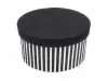 6W x 2-1/2L, Black and White Stripe Fabric Boxes