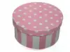 6W x 2-1/2L, Pink with White Polka Dots Fabric Boxes