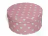 6W x 2-1/2L, White Polka Dots on Pink Fabric Boxes