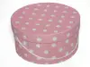 8-3/8W x 6-5/8L x 4-1/2H, Pink with White Polka Dots Hat Boxes