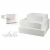 10W x 6-5/7L x 2-4/5H, Vogue Magnetic 7 Panel Matte Apparel Box, White Matte