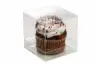 4W x 4L x 4H Bo x & Standard Insert, Clear Single Cupcake Box Set, Clear