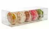 2-9/16W x 2L x 7-1/2H, 5 French Macaron Box Set , Clear, Includes Box & Insert