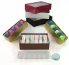 8-1/8W x 5-1/4L x 2-3/16H, Vu Top Macaron Boxes, Holds 2 Trays