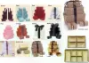 7-1/4W x 4-1/8L, Double Ballotin Candy Pad, Gold-White