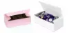 7W x 3-3/8L x 2H, Colored Automatic1 Piece Folding Candy Boxes,1 lb, White