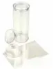 2-1/2W x 2-1/2L x 6-1/16H, FDA Approved Clear Round Tube