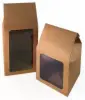 3-1/2W x 3-1/2L x 3-1/2H, Natural Kraft Gable Window Boxes