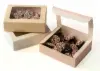4-1/2W x 3-1/2L x 1-1/4H, Small 1/4lb Folding Window Candy Boxes, White