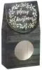 3-1/2W x 1-3/4L x 6-1/2H, Small Gourmet Gloss Window Boxes, Christmas Wreath